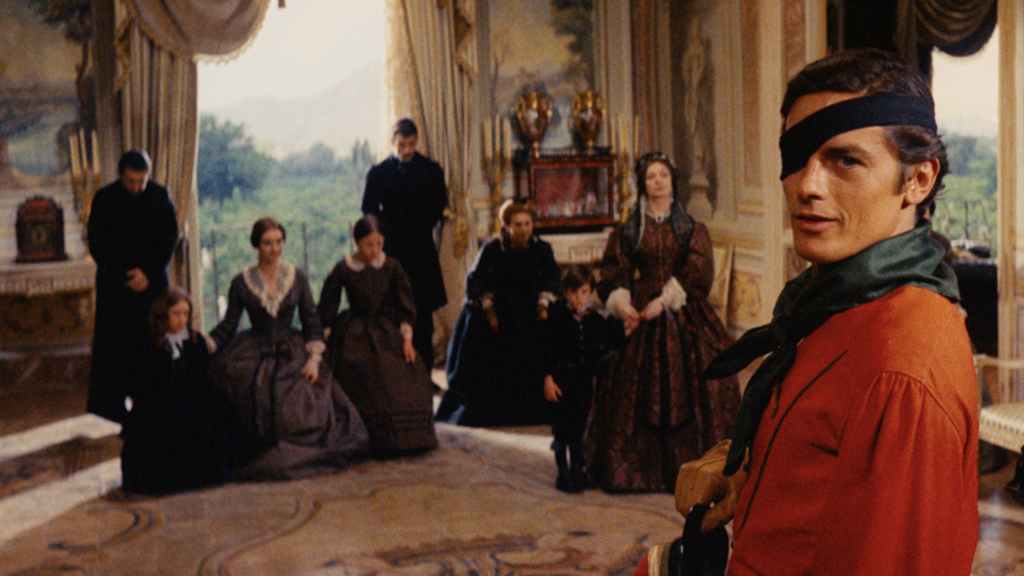 Alain Delon in una scena de Il Gattopardo